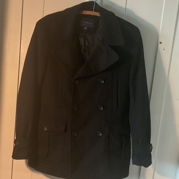 Banana Republic Men's Dark Peacoat men’s small 2011 holiday collection wool